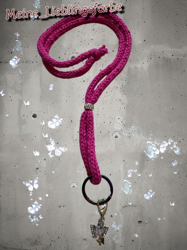 Schlüsselband karabiner pink - schlüsselband,